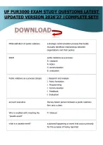 UF PUR3000 Exam 1 Study Guide updated 2026c