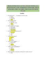 HESI A2 EXAM TEST BANK NURSING ADMISSION ENTRANCE EXAM (New, 2026)