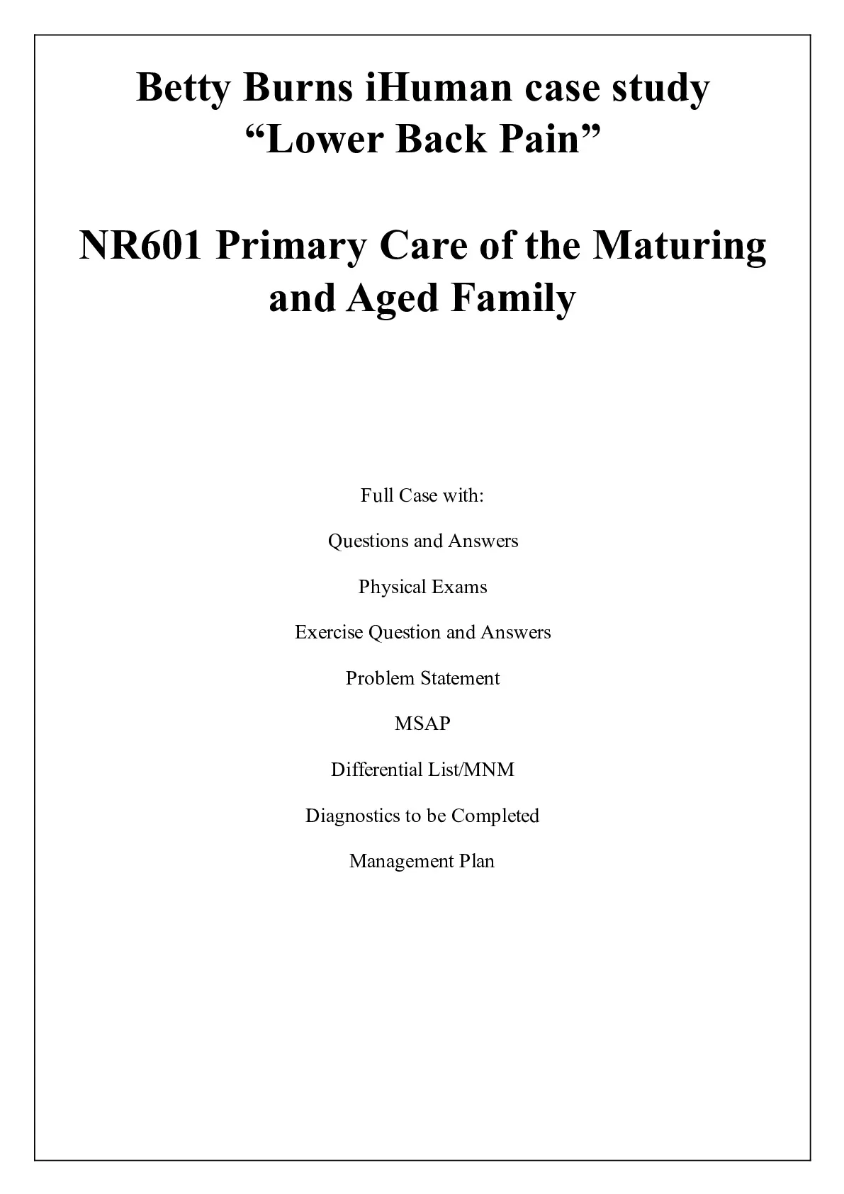 IHuman Case Study Karen Floyd 45Yrs Old Female Cc Abdominal Pain - DocMerit