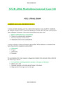 NUR 2502  NUR2502 Final Exam (Latest 2021  2022) Multidimensional Care III  MDC 3 - Rasmussen