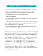 A level biology _ module 8 (exam questions) Real exam questions and answers latest update