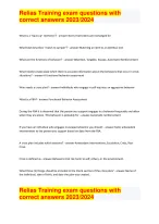 Relias Training exam questions with correct answers 2023/2024 - DocMerit