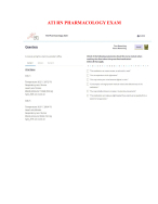 RN ATI Pharmacology Proctored Exam 2023 Latest 2025 Version with NGN: Complete ATI RN Pharmacology Proctored Actual Exam Test Bank with All 70 Questions & Answers.