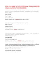 FINAL EMT FISDAP WITH QUESTIONS AND CORRECT ANSWERS GRADE A (LATEST ...