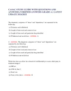 CASAC STUDY GUIDE WITH QUESTIONS AND ANSWERS (VERIFIED ANSWERS GRADE A ...
