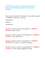 COMD 5070 - Final Exam with questions and correct  answers (verified answers graded A+)