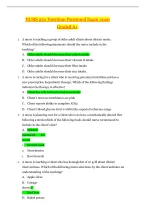 ATI NUTRITION PROCTORED 2023 EXAM VERSION C 250 TEST BANK QUESTIONS AND CORRECT ANSWERS