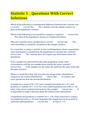 Statistic 1 _ Questions With Correct Solutions