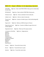 BIOS 251 - Exam 1 (Weeks 1 & 2): Questions/Answers