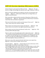 OCPP 101 Overview: Questions With Answers (100%) - DocMerit