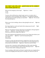 NSC FIRST AID/CPR/AED – QUESTIONS WITH CORRECT SOLUTIONS (RATED A+ ...