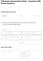 CISA Exam Memorization Points – Questions With Proven Solutions
