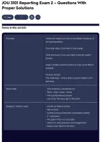 JOU 3101 Reporting Exam 2 – Questions With Proper Solutions