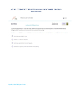 RN ATI COMMUNITY HEALTH PROCTORED 2024 EXAM/RN ATI COMMUNITY HEALTH PROCTORED 2024 EXAM