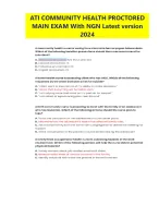 ATI RN Community Health Proctored Exam NGN 2025–2026 | 70 Verified Questions & Correct Answers | 100...