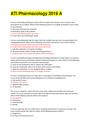 NUR MISC Pharmacology 2019 A Questions And Answers( Rated A)