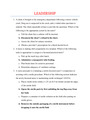 NURSING 465 LEADERSHIP PROCTORED COMPLETE SOLUTION RATED A.