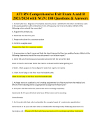 ATI Comprehensive Predictor 2023 RN Exit Exam with NGN | 180 Real Questions & Verified Answers
