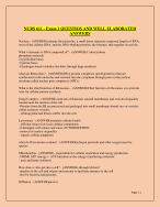 NURS 611 - Exam 1 QUESTIOS AND WELL ELABORATED  ANSWERS