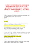 VATI RN COMPREHENSIVE PREDICTOR  REMEDIATION 2024 ACTUAL EXAM  QUESTIONS WITH DETAILED VERIFIED ANS