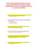 NGN ATI PN MED SURG 2019 ACTUAL  EXAM QUESTIONS WITH DETAILED  VERIFIED SOLUTIONS WITH RATIONALE