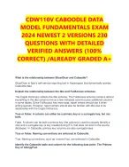 CDW110V CABOODLE DATA MODEL FUNDAMENTALS EXAM 2024 NEWEST 2 VERSIONS ...