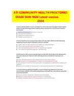 ATI COMMUNITY HEALTH PROCTORED EXAM With NGN Latest version