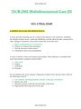 NUR 2502  NUR2502 Final Exam (Latest 2021  2022) Multidimensional Care III  MDC 3 - Rasmussen