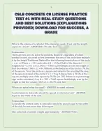 CSLB CONCRETE C8 LICENSE PRACTICE TEST 1 WITH REAL STUDY QUESTIONS AND ...