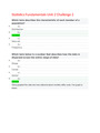 Statistics Fundamentals Unit 2 Challenge 2,100% CORRECT