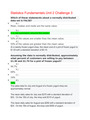Statistics Fundamentals Unit 2 Challenge 3,100% CORRECT