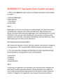 NURSING 212 Test banks Exam 2 potter and perry ,100% CORRECT