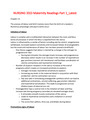 NURSING 3SS3 Maternity Readings Part 1_Latest,100% CORRECT