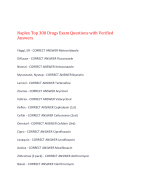 Naplex Top 300 Drugs Exam Questions with Verified Answers,100% CORRECT