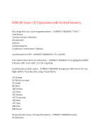 NAPLEX Exam 1372 Questions with Verified Answers,100% CORRECT