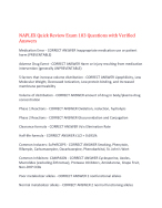 NAPLEX Quick Review Exam 103 Questions with Verified Answers,100% CORRECT