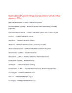 Naplex Brand/Generic Drugs 502 Questions with Verified Answers 2024,100% CORRECT