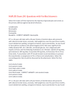 NAPLEX Exam 201 Questions with Verified Answers,100% CORRECT