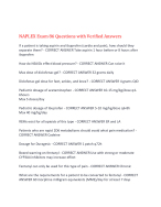 NAPLEX Exam 86 Questions with Verified Answers,100% CORRECT