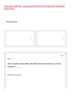 HCR 240 CHAPTER 1 EXAM QUESTIONS WITH VERIFIED ANSWERS 2025/2026,100%CORRECT