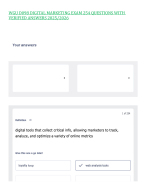 WGU D098 DIGITAL MARKETING EXAM 254 QUESTIONS WITH VERIFIED ANSWERS 2025/2026,100%CORRECT