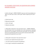 NU 126 EXAM 1 STUDY GUIDE 163 QUESTIONS WITH 2025/2026 - DocMerit