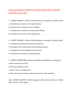 NURS 218 EXAM 2 PURDUE 285 QUESTIONS WITH VERIFIED ANSWERS 2025/2026,100%CORRECT
