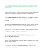 NUR 218 PRACTICE 322 QUESTIONS WITH VERIFIED ANSWERS 2025/2026,100%CORRECT