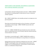 AMNH GENETIC AND GENOMIC IN NURSING 55 QUESTIONS WITH VERIFIED ANSWERS 2025/2026,100%CORRECT