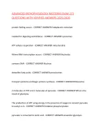 ADVANCED PATHOPHYSIOLOGY MIDTERM EXAM 273 QUESTIONS WITH VERIFIED ANSWERS 2025/2026,100%CORRECT