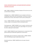 EXAM 3 PATHOPHYSIOLOGY 119 QUESTIONS WITH VERIFIED ANSWERS 2025/2026,100%CORRECT