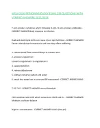 WGU D236 PATHOPHYSIOLOGY EXAM 238 QUESTIONS WITH VERIFIED ANSWERS 2025/2026,100%CORRECT