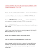 WGU D236 PATHO STUDY GUIDE EXAM 269 QUESTIONS WITH VERIFIED ANSWERS 2025/2026,100%CORRECT