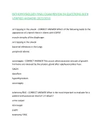 PATHOPHYSIOLOGY FINAL EXAM REVIEW 94 QUESTIONS WITH VERIFIED ANSWERS 2025/2026,100%CORRECT